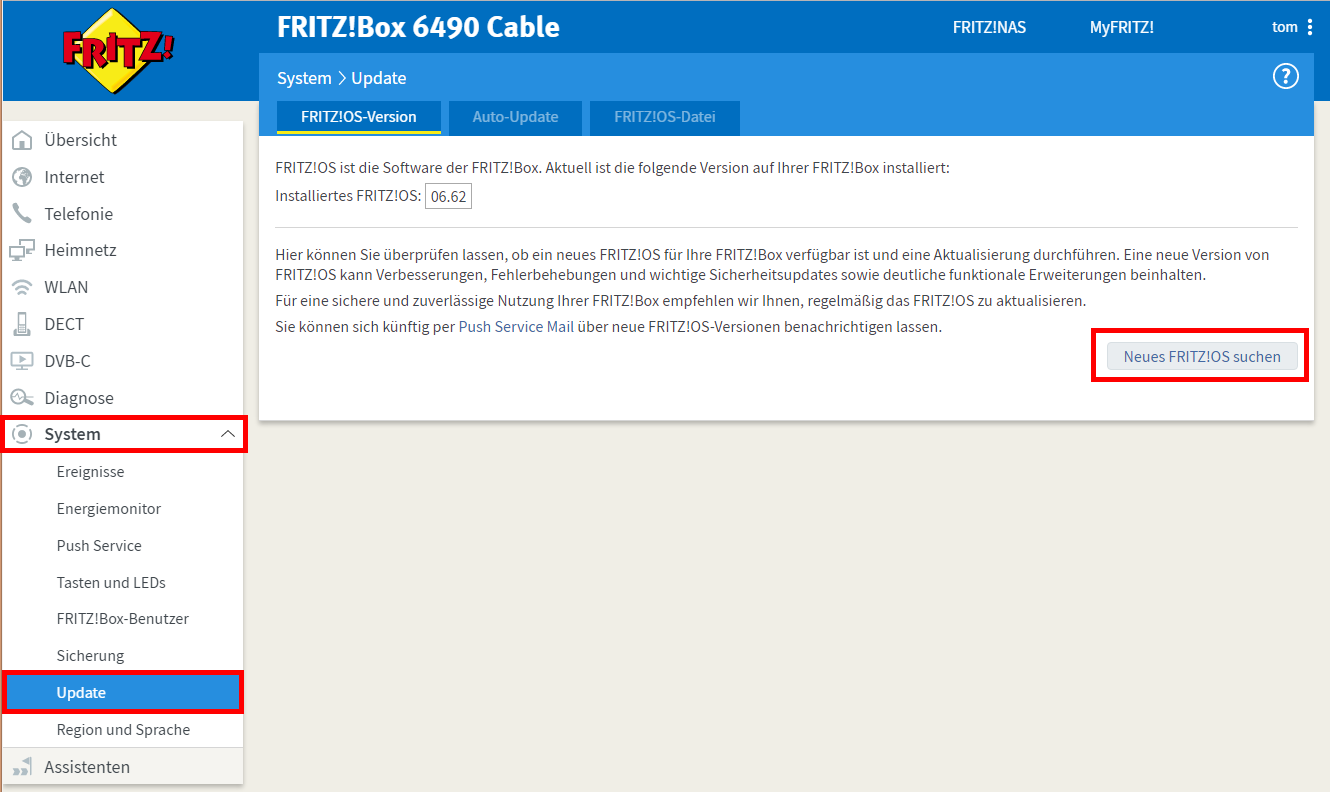 Unitymedia Fritzbox 6490 Firmware